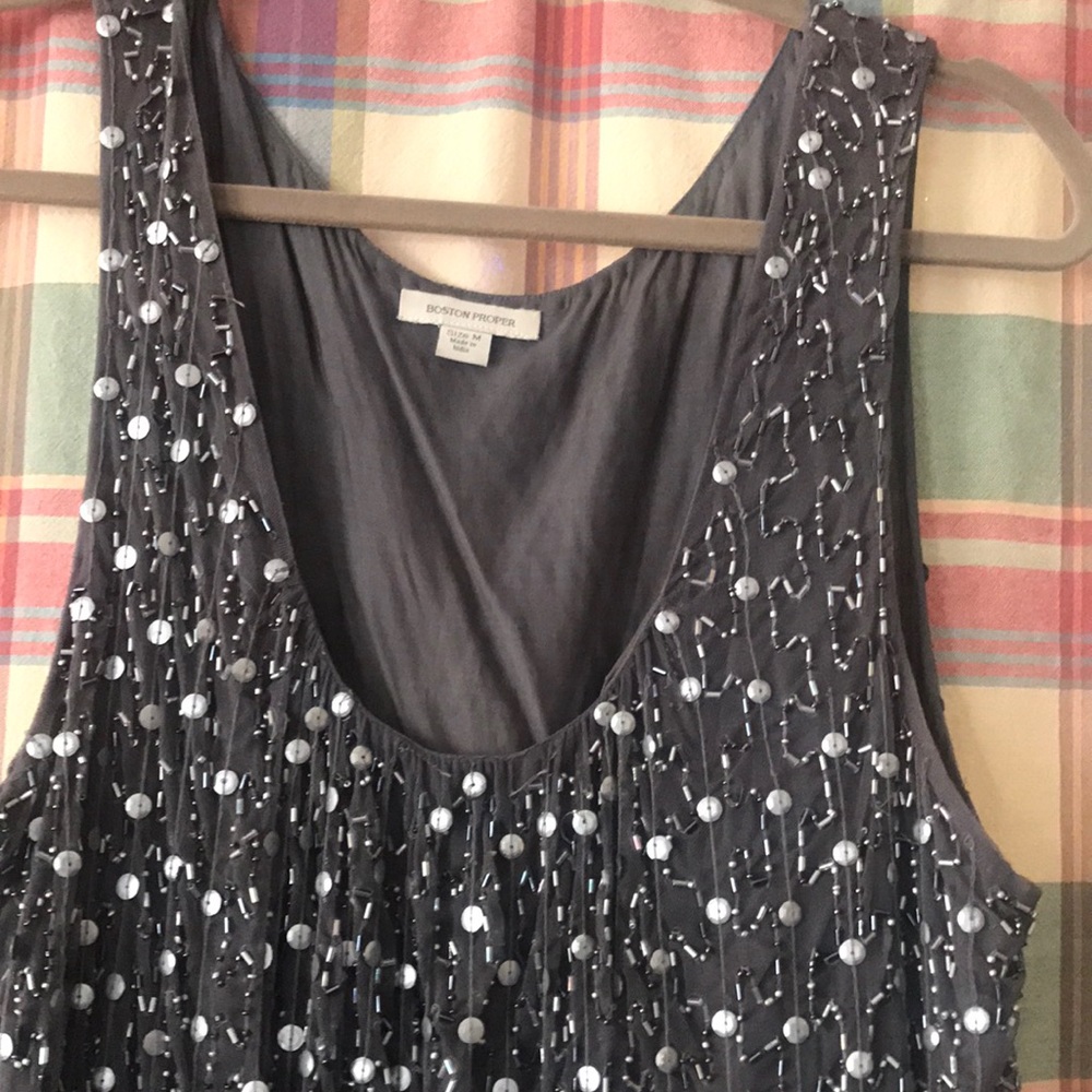 Boston Proper beaded and sequin dress